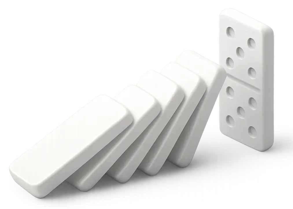 Domino effect visualization